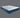 Angled full view of the Serta iPedic mattress displaying its white and blue striped top panel with teal quilted side border